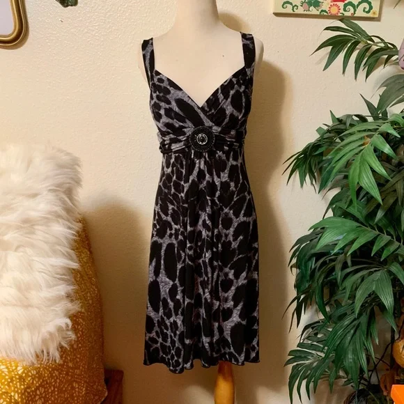Enfocus Studio | Dresses | Size 8 Sexy Black And Grey Leopard Print Midi Dress | Poshmark Enfocus Studio | Dresses | Size 8 Sexy Black And Grey Leopard Print Midi Dress | Poshmark